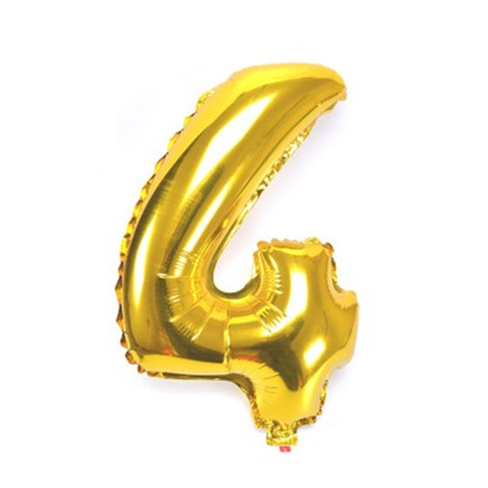32 Inch Verdikte Helium Folie Ballonnen Verjaardag Nummer Ballonnen 4 Voor Trouwdag Decoratie (Gold)