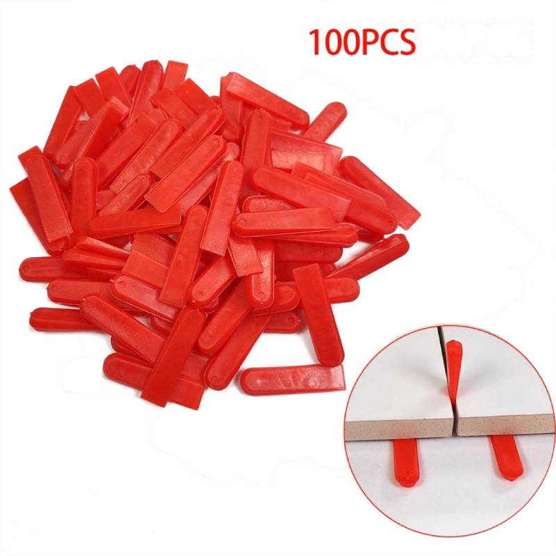 100pcs/set Mini Level Wedges Tile Spacers for Flooring Wall Tile Leveling Device Mainly Use for Laying Wall Tiles Paving Tile
