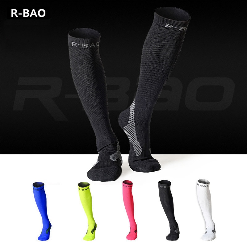 Adults Cycling Socks Men Women Night Running Long Socks Compression Function Stocking Leggings Socks