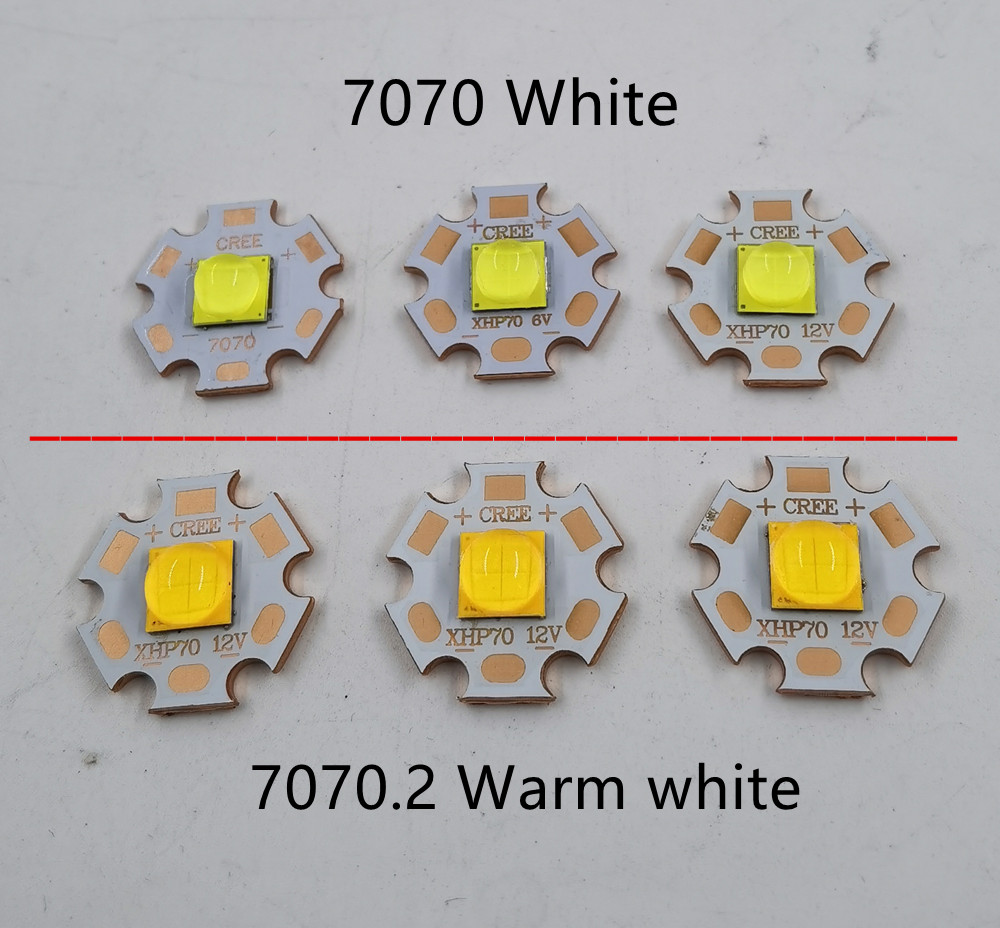 7070 20W 3V6V12V Led wymienić Cree XHP70.2 XHP50.2 dioda emiter fajne ciepłe białe niebieskie dla lampy latarka rower głowy motocykl
