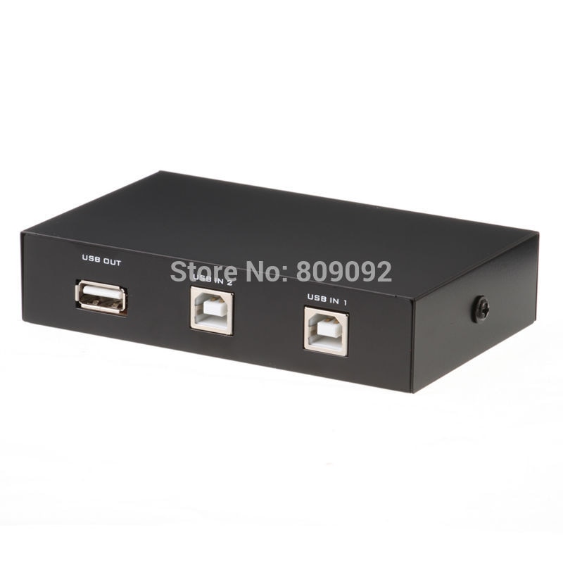2 Poorten USB 2.0 Sharing Switch Switcher Adapter Box Voor PC Scanner Printer Copier