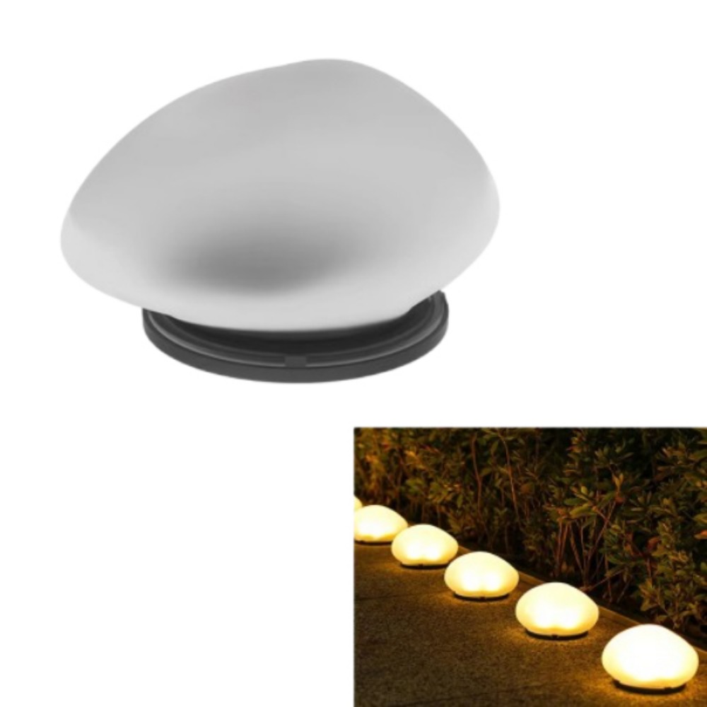 Solar-Dekorationslampe, mattierte Bodenlampe, wasserdicht, tragbar, energiesparend, Laterne, Kieselstein-Rasenleuchte, Gartenlampe für Zuhause: veränderbar
