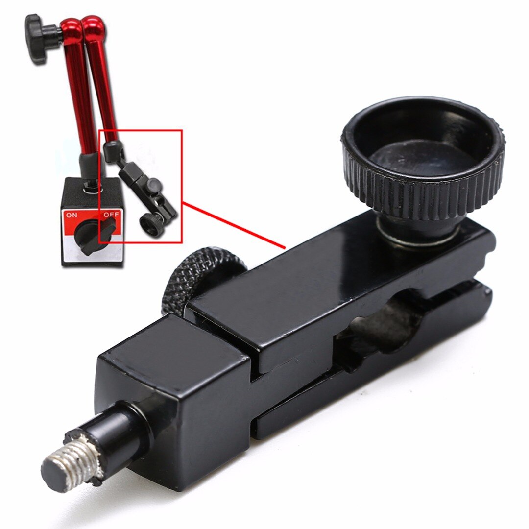 Metal Gimbal Fine Adjustable Dial Indicator Parts Swivel Magnetic Base Holder Stand Lever Black Dial Indicator Measuring Tools