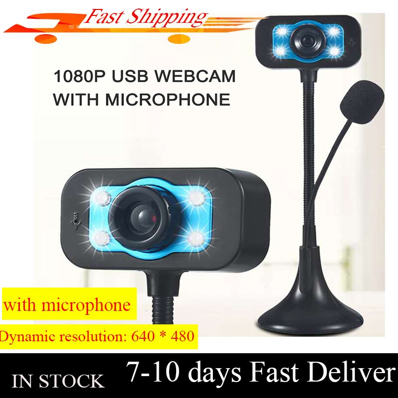 USB Webcam 1080P Câmera Webcam Em Full HD 1080P Câmera Web Com Microfone para computador portátil Desktop веб камера web cam Webcam PC 4K: model 2