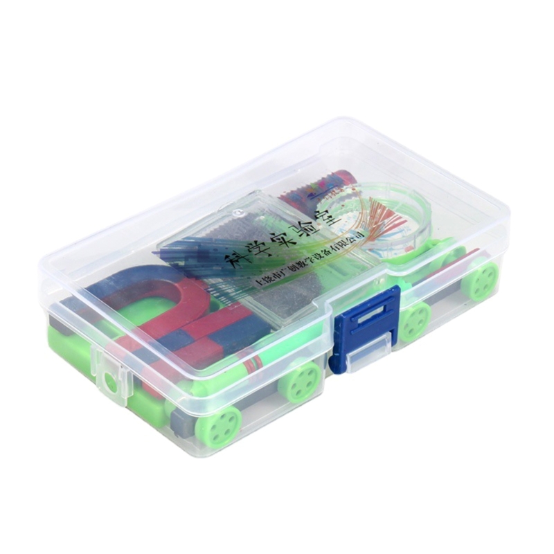 Lab Junior Science Magnetism Set for Student Including U-shaped Magnet Bar Shaped Magnet Iron Fillings Box and Compass