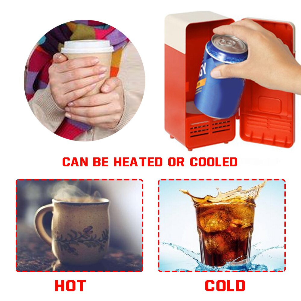 Home Refrigerator Freezer Electric Desktop Fridge Durable Small Black Red Plastic Fruit Juice Ice Buckets Bar Cooling Freezer