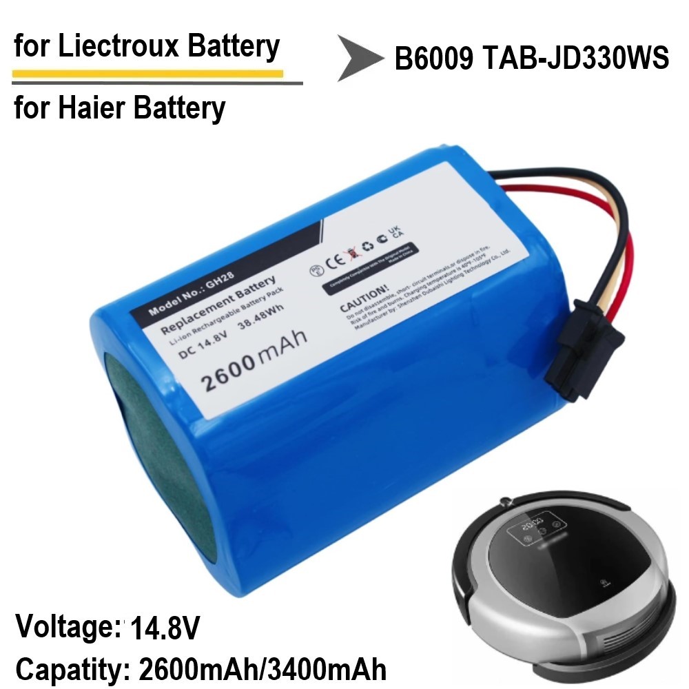 Akumulator 14,8 V do robota Liectroux B6009 Q8000 ZK808 DH860 Haier GH28 BT350G, JD330 T520 TAB-J3000B Plus TAB-T322 Plus TAB-T331