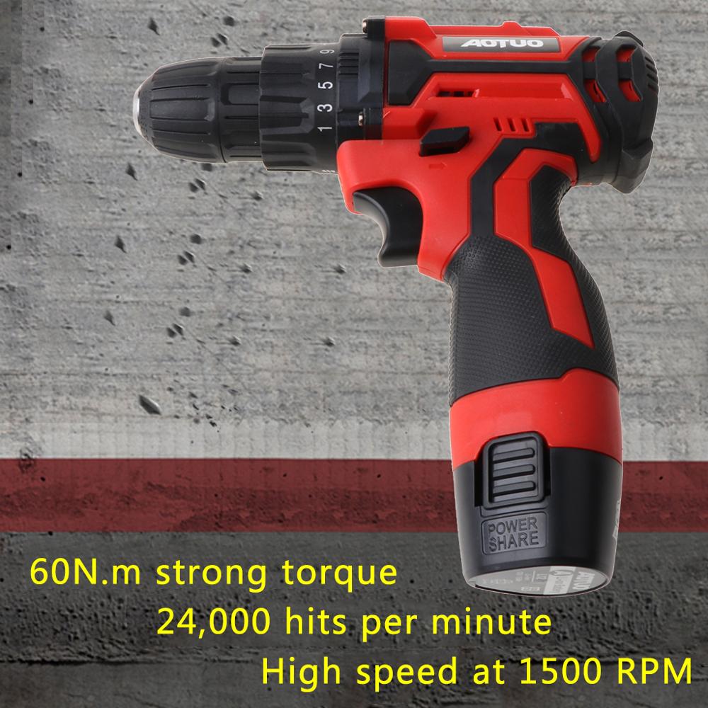 12V Electric Screwdriver Wireless Power Driver DC Rechargeable Lithium-Ion Battery Home