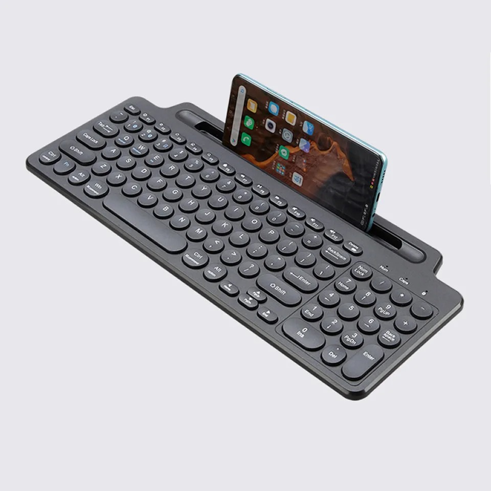 Bluetooth Keyboard 2.4G Wireless Keyboard with Touchpad Card Slot Keyboard For Laptop Tablet Android IOS Ipad Gaming Keyboard: Olive