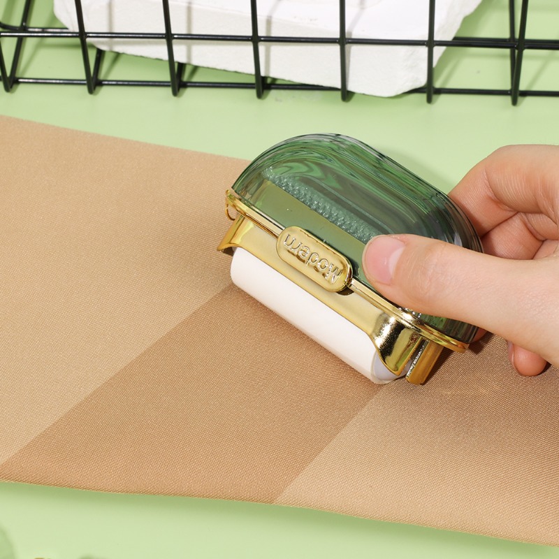 Rollo de papel en forma de lágrima portátil, rodillo adhesivo para quitar el pelo de mascotas, rodillo para pelusas, ropa, cepillo de limpieza de alfombras, Herramientas de limpieza, 1/4 Uds.