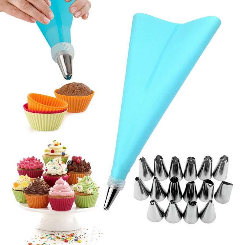 Cake Decorating Kit Levert 18 Stks/set Taart Decoreren Gereedschappen Bakken Keuken Accessoires Cake Decorating Supplies: Blue