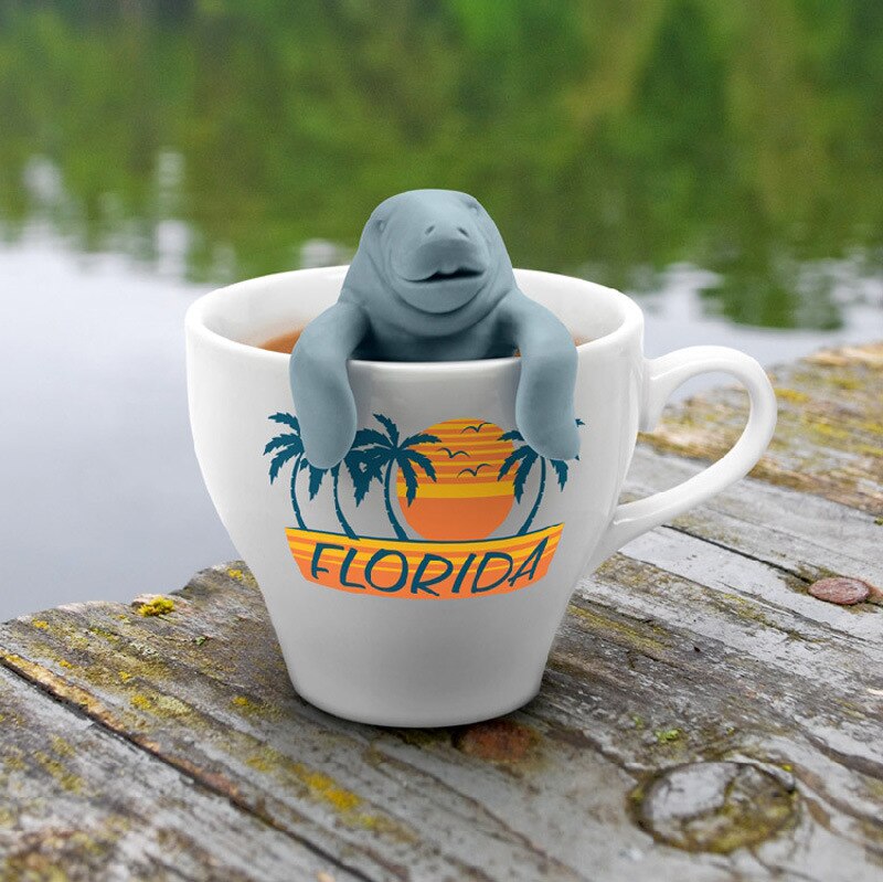 Silicone Tea Maker Mr. Manatee Tea Strainer Cute Manatee Tea Bag
