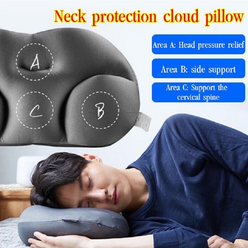 Breathable Soft Cloud Egg Sleep Pillow 3D Ergonomic Center Egg Groove Sleep Pillow Orthopedic Neck Pain Release