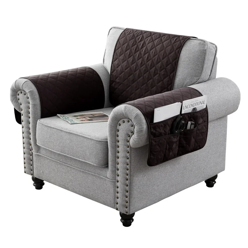 1impostato diviso Sedia reclinabile Bracciolo Copertura Antiscivolo Cani animale domestico Divano Bracciolo Asciugamano Poltrona Schienale Divano Coperture per Soggiorno: GIALLO OLIVA