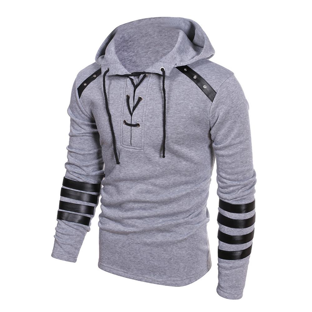 Chandal Hombre Sudadera Homme Hoodies Mens Clothes Autumn Long Sleeve Patchwork Hoodie Hooded Sweatshirt Top Outwear