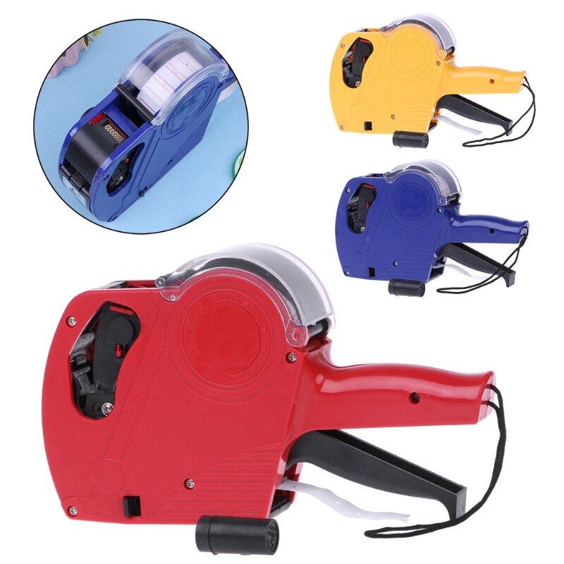 MX-5500 EOS 8 Digits Price Tag Labeler Labeller Label Paper + 2 Ink Roller U4LD