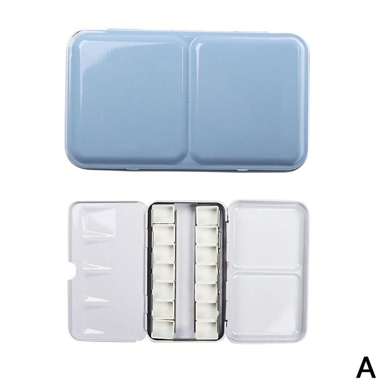 Caja vacía de latas para pinturas de acuarela, almacenamiento de paleta de pintura con 14 cajas de subembalaje para suministros de pintura artística: blue