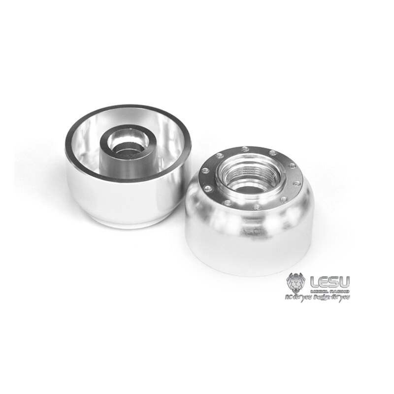 Cubo de rueda delantera de Metal LESU para 1/14 RC Tamiya Tractor camión ejes no impulsados
