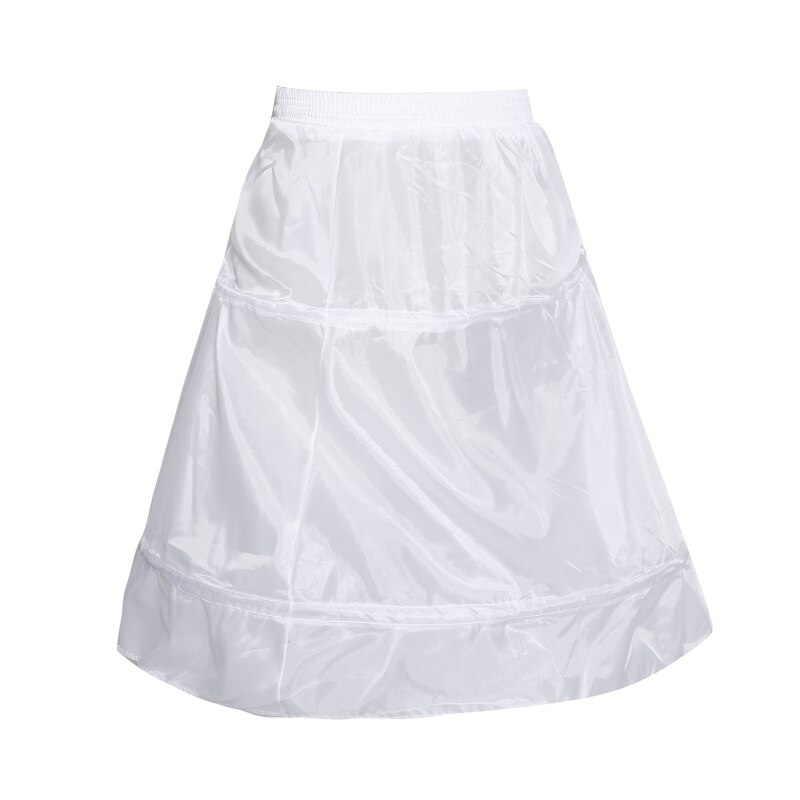 Jupon floral pour filles, 2 cerceau, ligne a, Crinoline, taille élastique, cordon de serrage, jupon pour robe de mariée, jupe, demi Sli