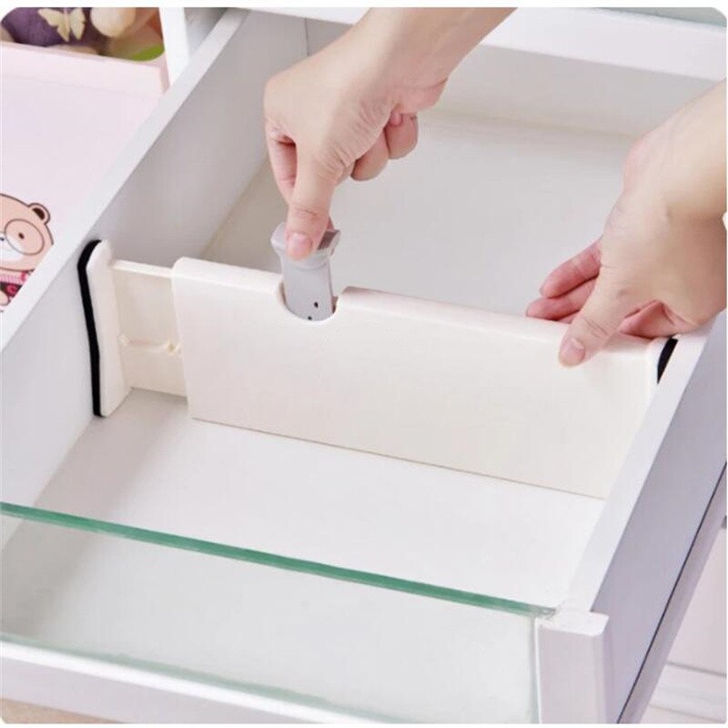 Adjustable Storage Drawers Divider Retractable Plastic Drawer Partition Holder Home Storage Clapboard Kitchen Organized
