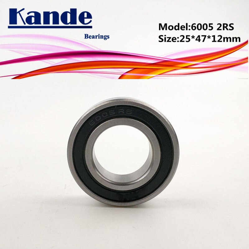 6005RS rodamiento 2 uds ABEC-5 6005 2RS rodamiento de bolas de ranura profunda de una sola fila 6005-2RS 25x47x12mm