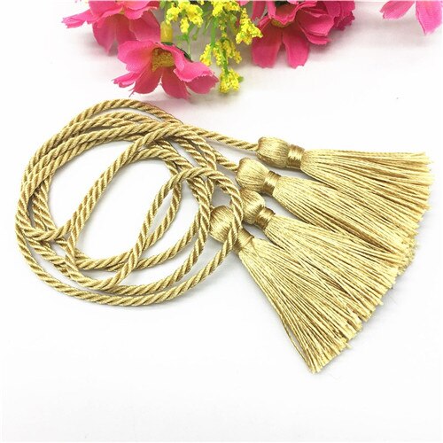 2 stuks Gordijn Bandjes Kwastje Touwen 54 cm Gordijn Fringe Gordijn Clips Gordijnen Houder Gordijn Tieback Home Decor Window Accessoires: Gold