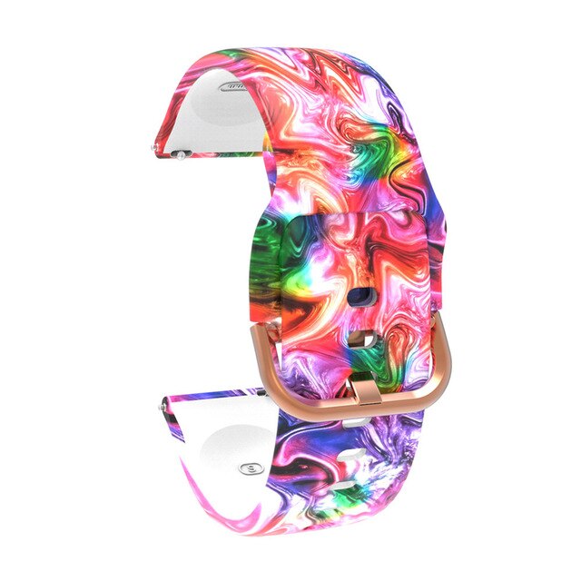 20Mm Siliconen Bloemen Bloem Band Voor Samsung Galaxy Horloge Actieve 42Mm Gear Sport S2 Amazfit Armband Band Strap correa Horlogeband: Zwart Geel