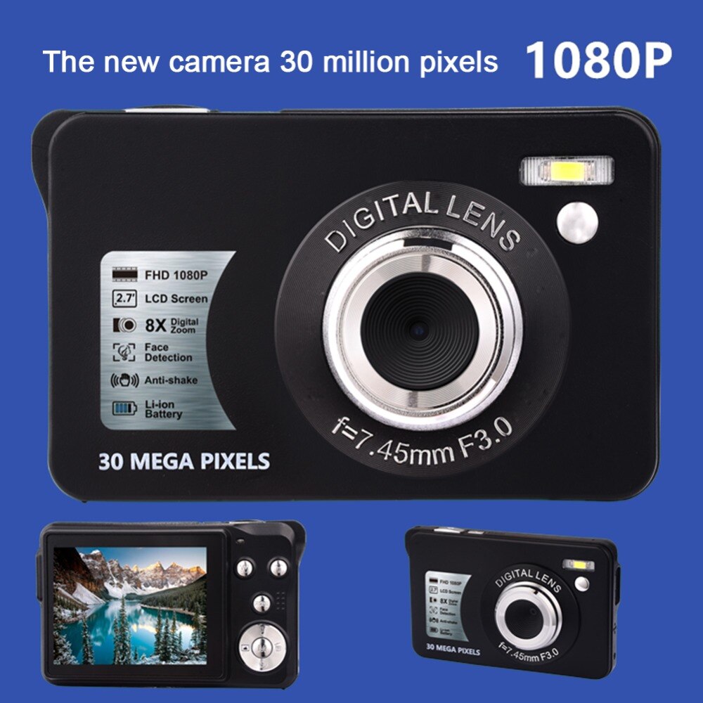 Small Digital Camera 2.7inch IPS Screen 16X Zoom Face Detection Vlogging Camera for Photography Beginners Kids