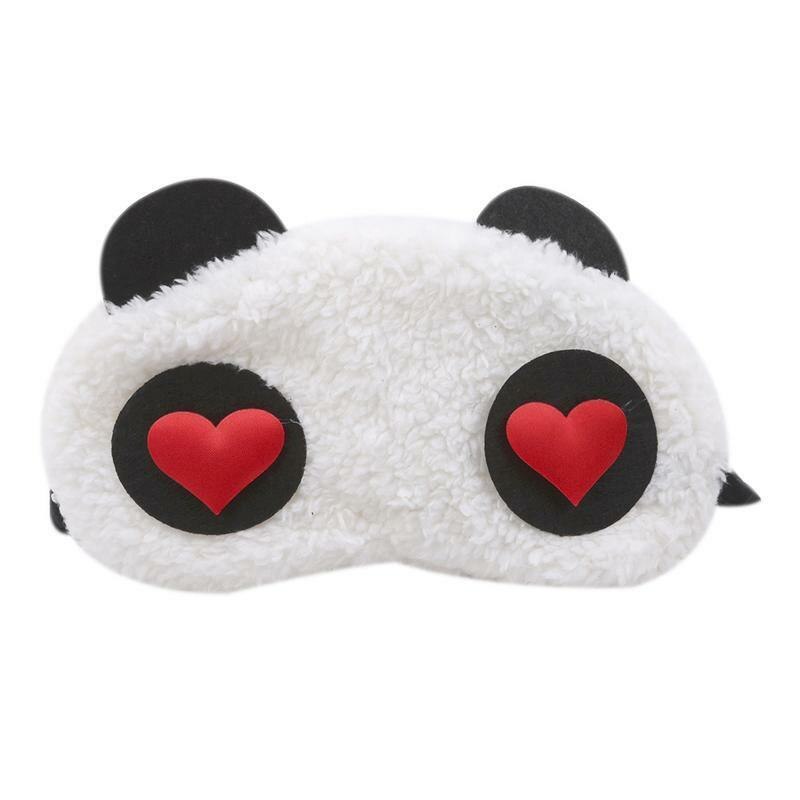 Bonita y creativa máscara de Ojos de viñetas de animales, Panda blanco, antifaz práctico para dormir, ojo máscara de sueño, cuidado de la cubierta: Style2