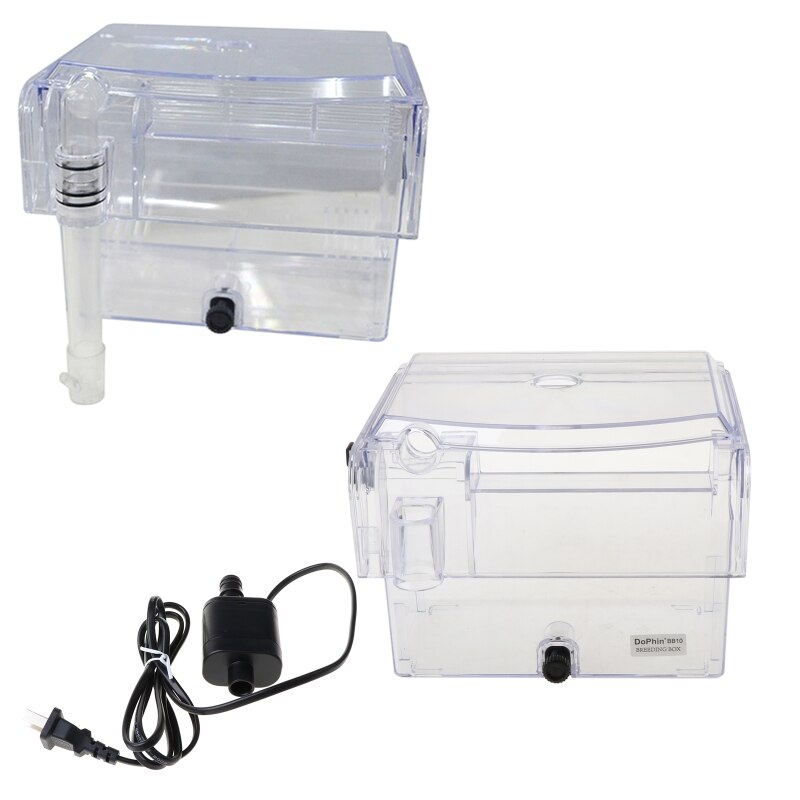 Aquarium Breeding Hatchery House Clear Fish Tank Incubator Aquarium Transparent Breeder Isolation Hanging Box Water Pump