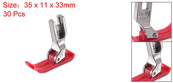 Uxcell 5/15/30 Uds prensatelas MT18 máquinas de coser industriales Extra finas precisas blancas/Rojas/azules de plástico y acero: Red 30pcs