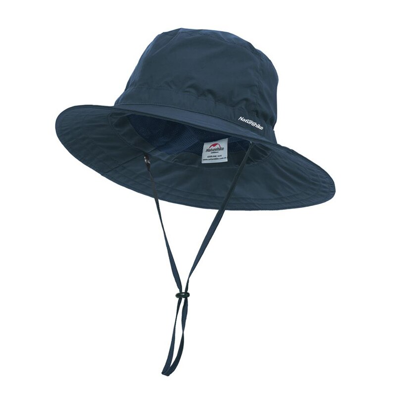 Naturehike-Sombrero protector solar para senderismo, aleros grandes para exteriores, sombreado de secado rápido, gorras para viajar, pesca: Dark Blue