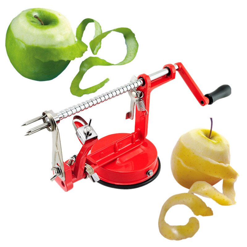 3 in 1 Stainless Steel Fruit Apple Zester Pear Peeler Corer Slicer Suction Base