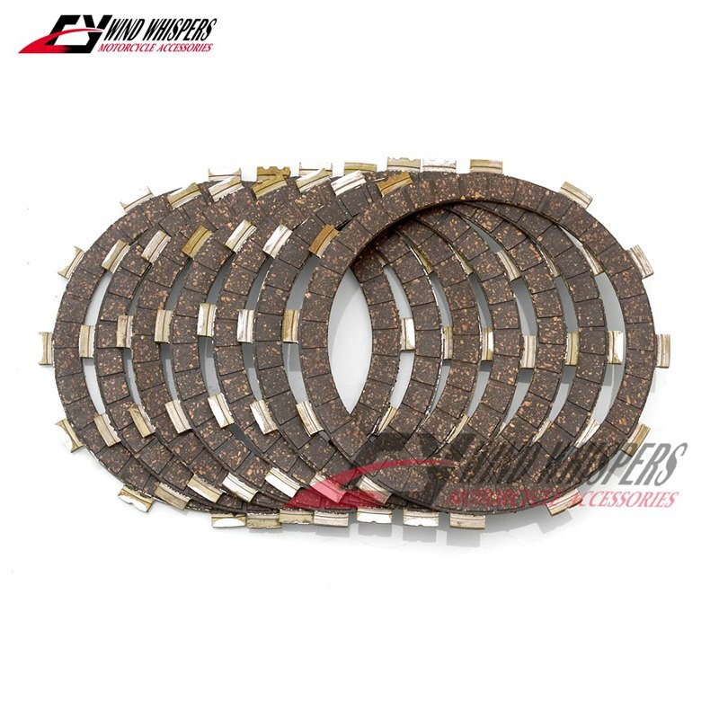 Placas de embrague de acero de fricción, juego de discos para Yamaha XVS 650, Drag Star, v-star Classic, FZ-07, MT07, XSR 700, MTN 690, FZ8: Cork 7X PCS