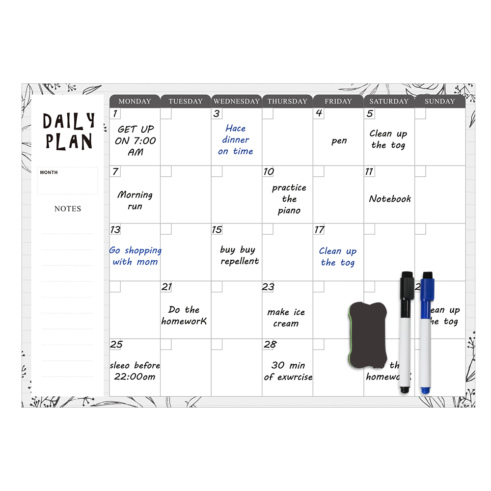 Magnetische freundlicher Kalender Täglichen Lernen Zeitplan Verantwortung diagramm Monatliche Planer Trocken Wischen freundlicher Schreiben Zeichnung Nachricht Bord: 4230JHB028CC00