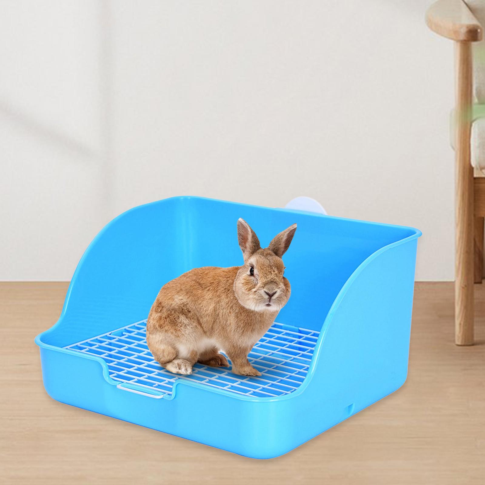 Caixa retangular de coelho pet pet potty, Bandeja pequena de pee pan animal, Operação fácil maior: SCARLET