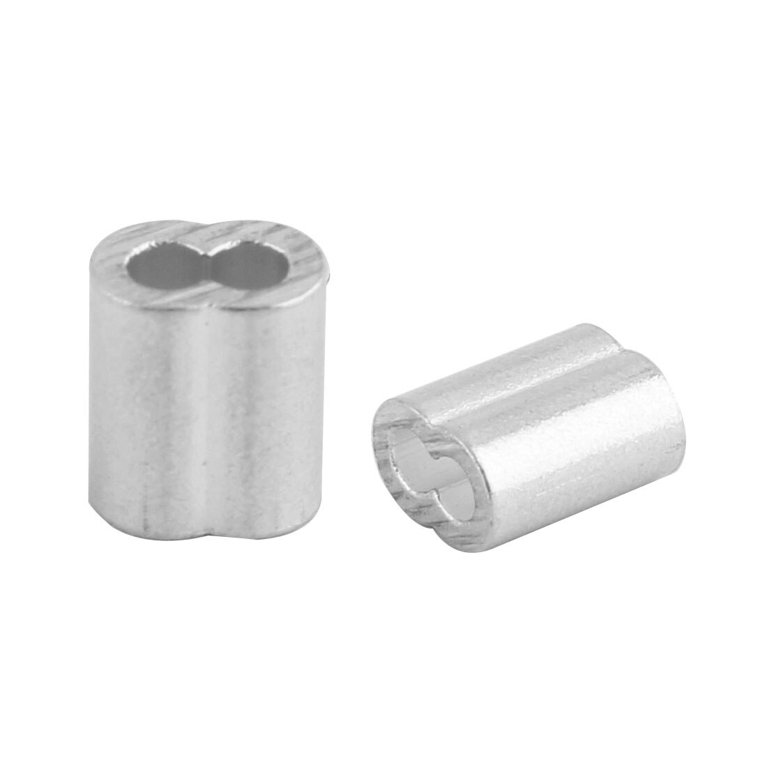 Uxcell aluminium hylstre ærmer beslag klemmer 9.5 x 5mm 100 stk til ståltråd med 2mm diameter