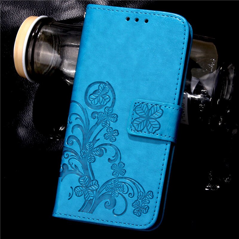 Voor LG Geest 4G LTE H422 H420 H440 H440N H440Y Luxe Portemonnee PU Lederen Case Voor LG Geest Telefoon Case Met Kaarthouder Slots: Blue