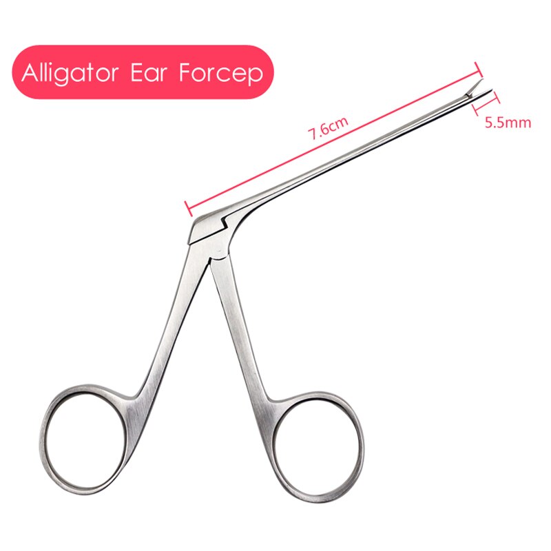 Oor Pick Endoscoop Oorsmeer Remover Hartman Micro Alligator Krokodil Tang Earpick Neus Operationele Schoner Clip Tweezer