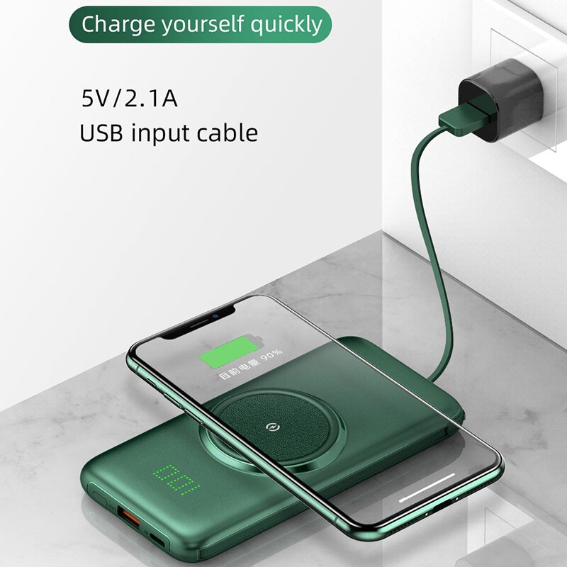 10000 mah multifunctionele lijnoplader po slanke mobiele power draagbare externe batterijlader voor iphone samsung xiaomi