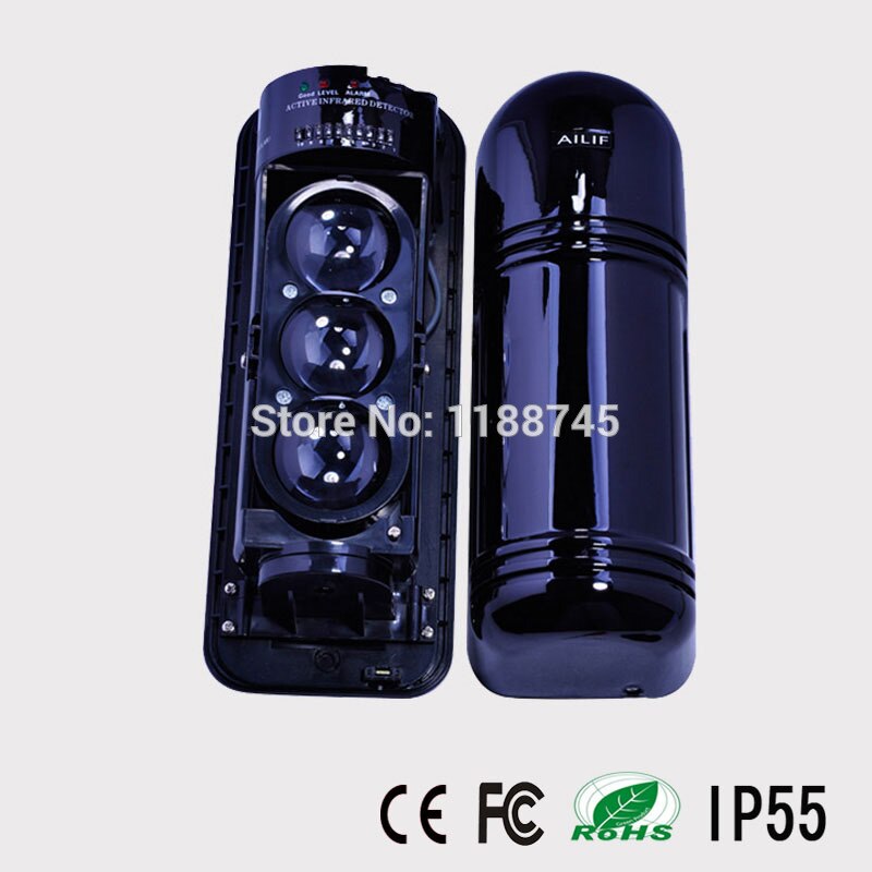 3 Beams Detector Anti Tamper Wired Infrared Position Sensor 50M
