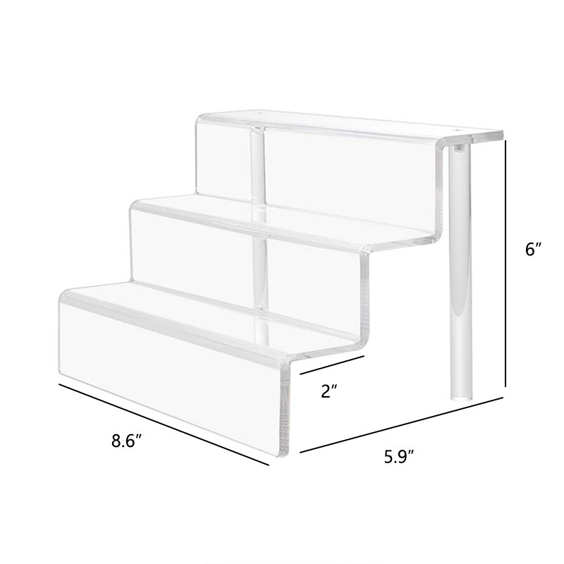 3 Tier Acrylic Cupcake Display Stand Cake Display Stand Desserts Holder Collections Organizer and Cosmetic Items Shelf Small Pla