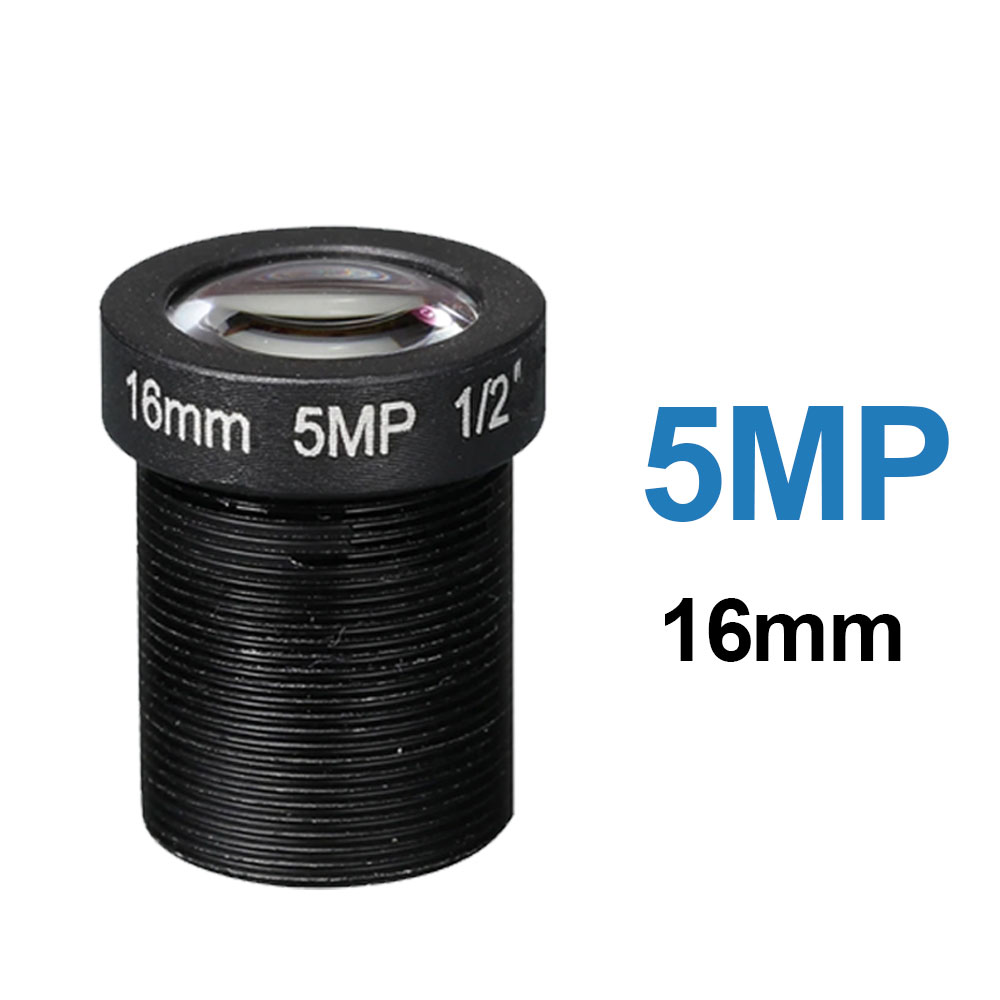 Lente de cámara CCTV 5 megapíxeles M12 X P0.5 montaje 1/2.5 "F2.0 12MM 16MM 25MM opcional para cámaras IP de seguridad/cámara deportiva