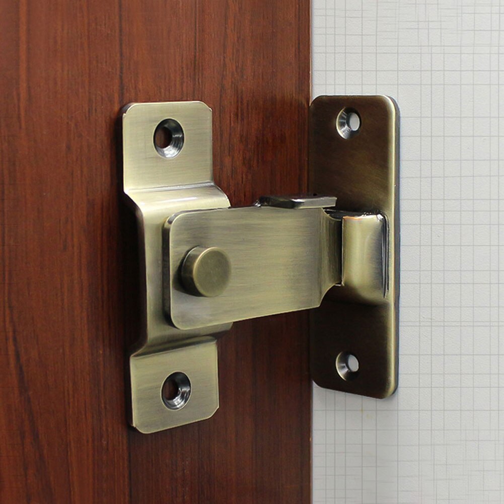 Safety Thick Hasp Bathroom Anti-theft Gate Home Right Angle Universal Stainless Steel Flip Lock Sliding Barn Door Latch Window