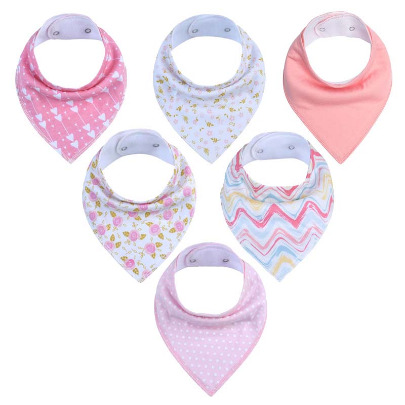 6 pièces/ensemble bavoirs bébé Bandana 100% coton essuie-mains Babadores Para Bebe infantile garçons et filles salive serviette: 11