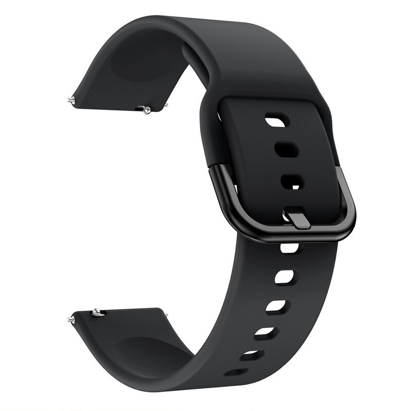 Voor Realme Horloge Band Band Siliconen Slimme Horloge Band Polsband Met Realme Horloge Screen Protector Hd Film: Black