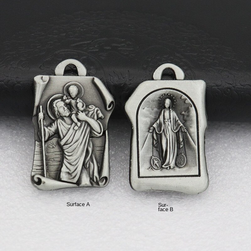 Katholieke Christus Jezus Saint Quito Gezegend Retro Driver Master Guard Ketting Sieraden Hanger Sleutelhanger Hanger