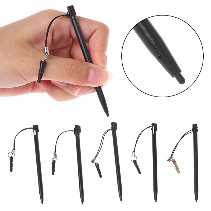 Stylet à pointe dure de stylet d'écran tactile résistif avec la corde de prise de poussière pour le PDA MP5 de position