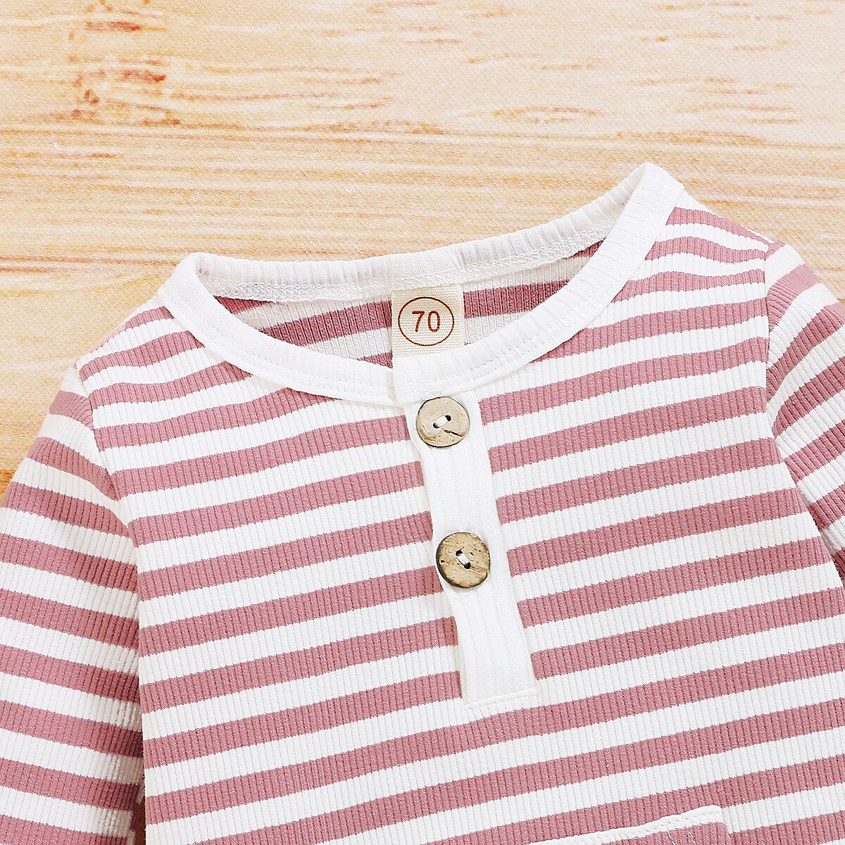 Combinaison à manches longues pour -né, barboteuse rayée, avec poche, vêtements pour bébés garçons et filles, automne