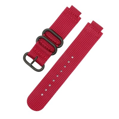 Correa para Garmin Forerunner 235, correa de nailon para Garmin Forerunner 220/230/235/620/630/735XT/235Lite, accesorio: red black buckle